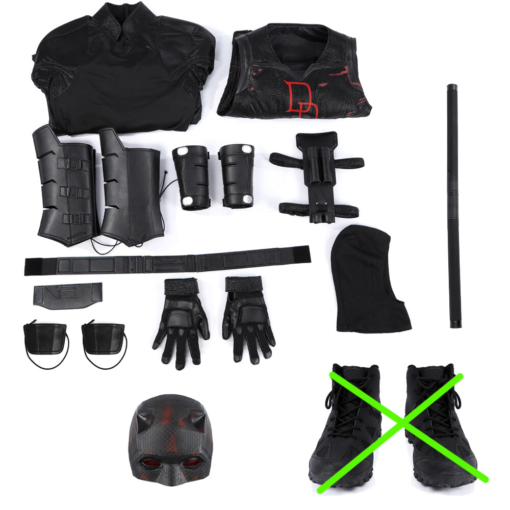 Daredevil Born Again Season 2 Matt Murdock Cosplay Costume Black Suit Halloween