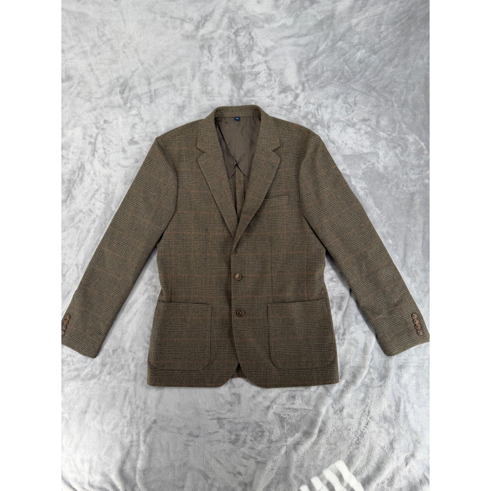 J.Crew Thompson Mens Blazer 40 Brown Glen Plaid Wool Blend Sport Coat CL719 NEW J.Crew Thompson Mens Blazer 40 Brown Glen Plaid Wool Blend Sport Coat CL719 NEW