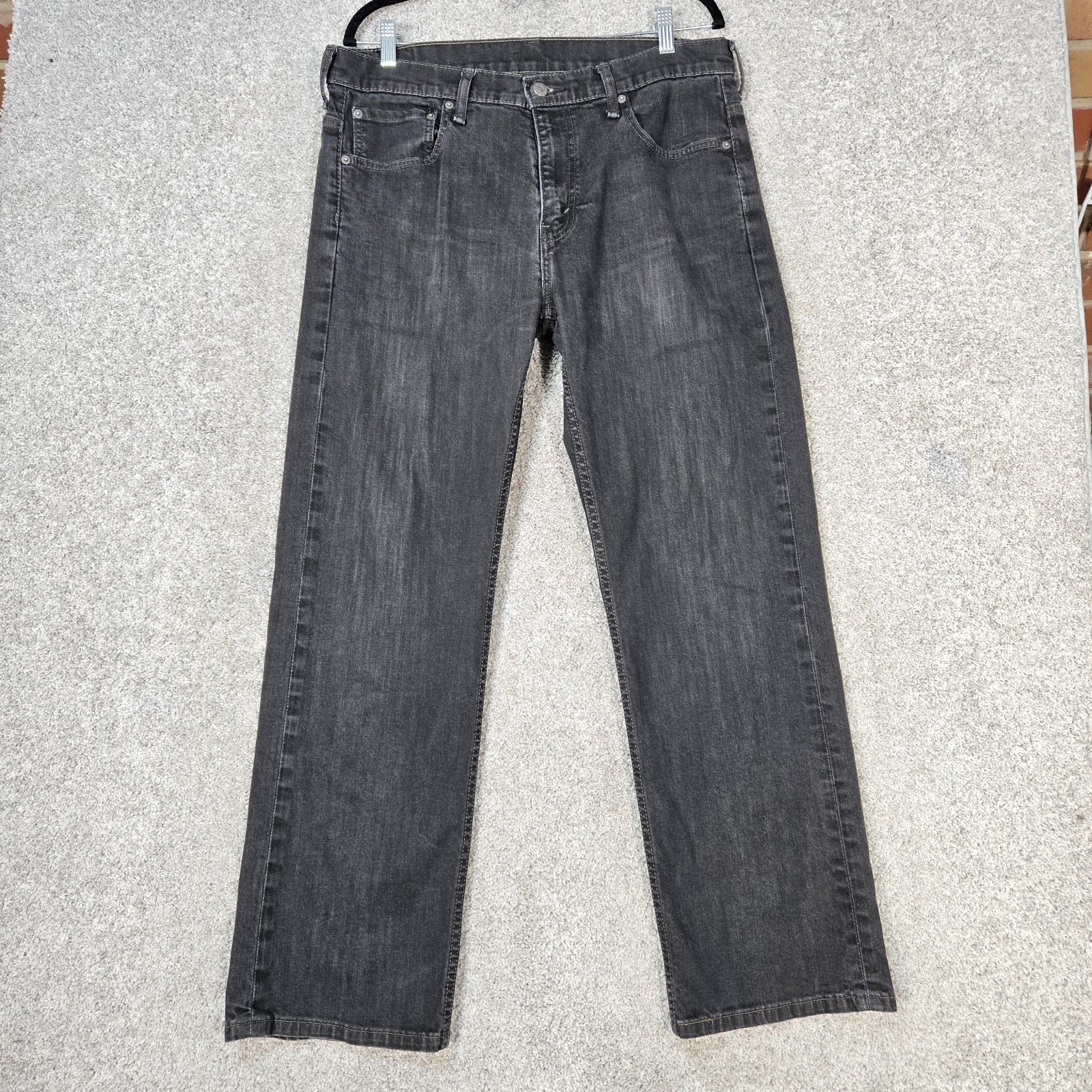 Levi’s 569 Loose Straight Jeans Mens 34x30 Black/Gray Charcoal