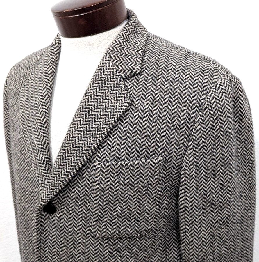 OUTERKNOWN Men\'s Knit Blazer HERRINGBONE White Black RARE SAMPLE Size M $398*