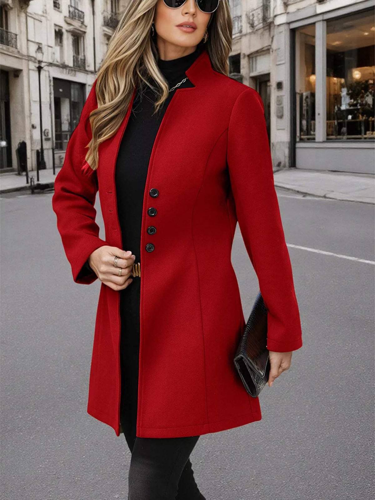 The Josephine — Lined Stand-Collar Coat