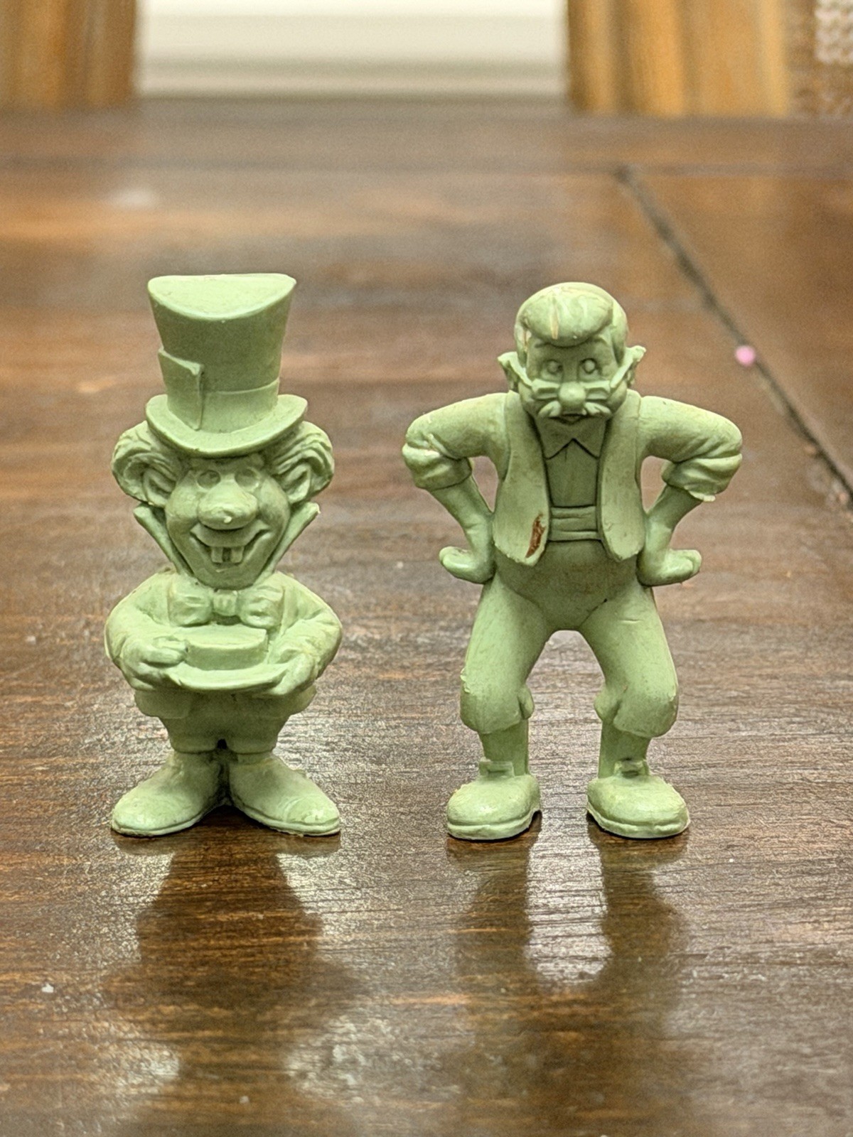Vintage 1953 Marx Disney Television Playhouse Mad Hatter Geppetto Figures Lot