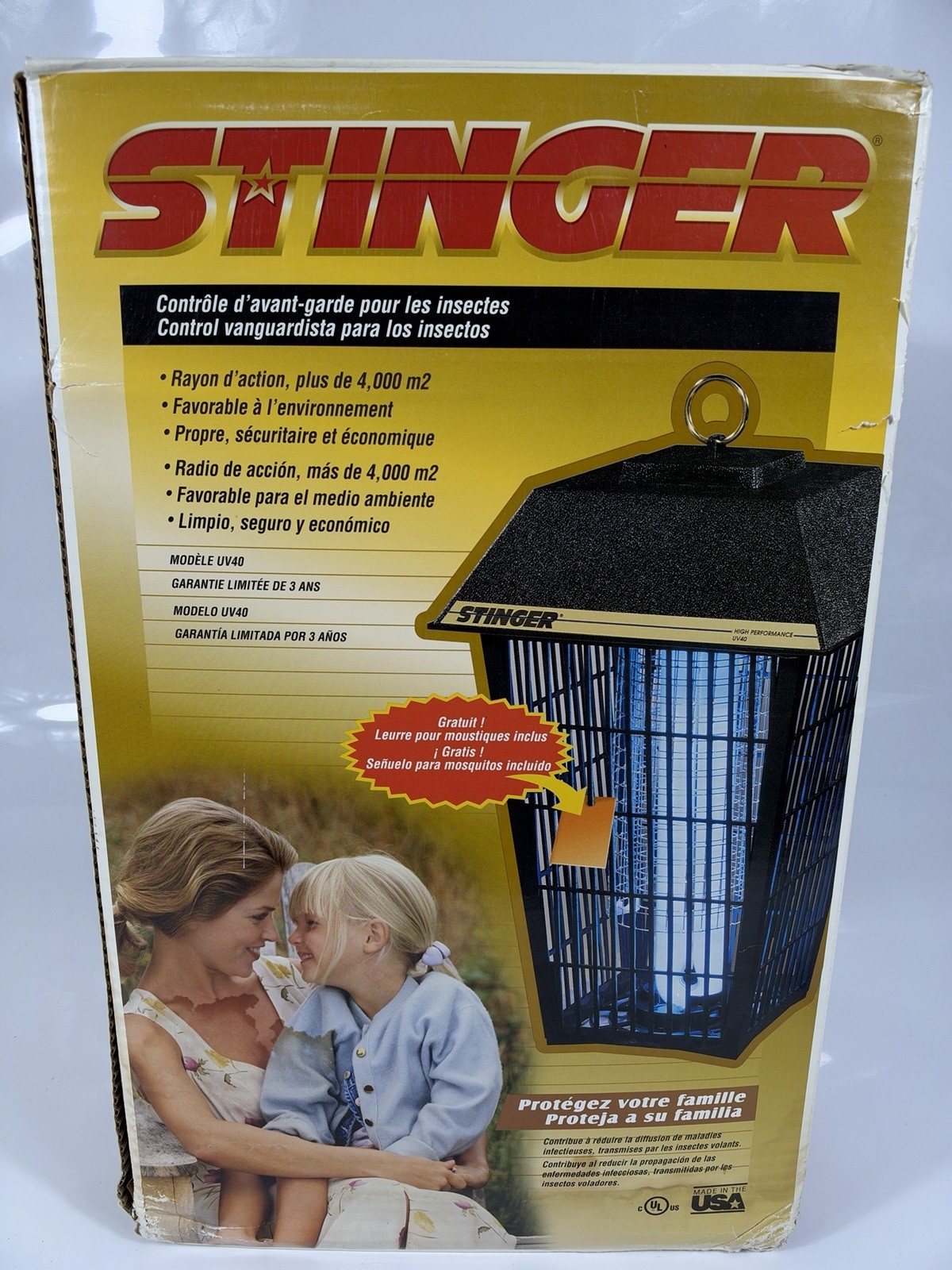 Vintage Stinger UV40 Bug Zapper Electronic Insect Control One Arce Made in USA Vintage Stinger UV40 Bug Zapper Electronic Insect Control One Arce Made in USA