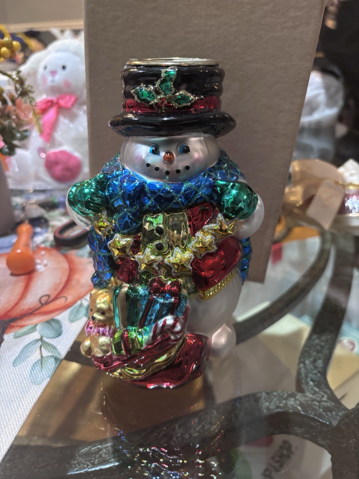 Vintage Snowman Tealight Holder New In Box Vintage Snowman Tealight Holder New In Box