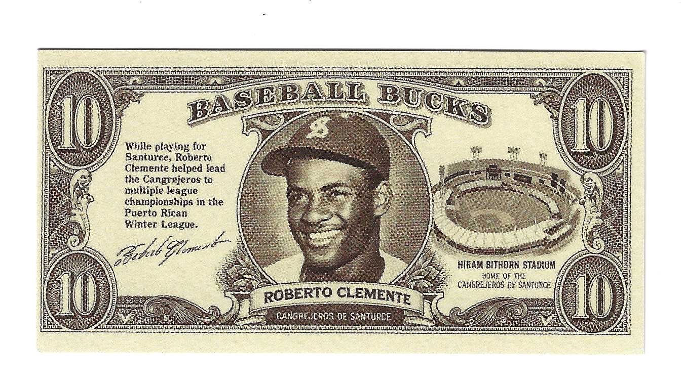 2025 ACEO Baseball Bucks Roberto Clemente Cangrejeros de Santurce Puerto Rico