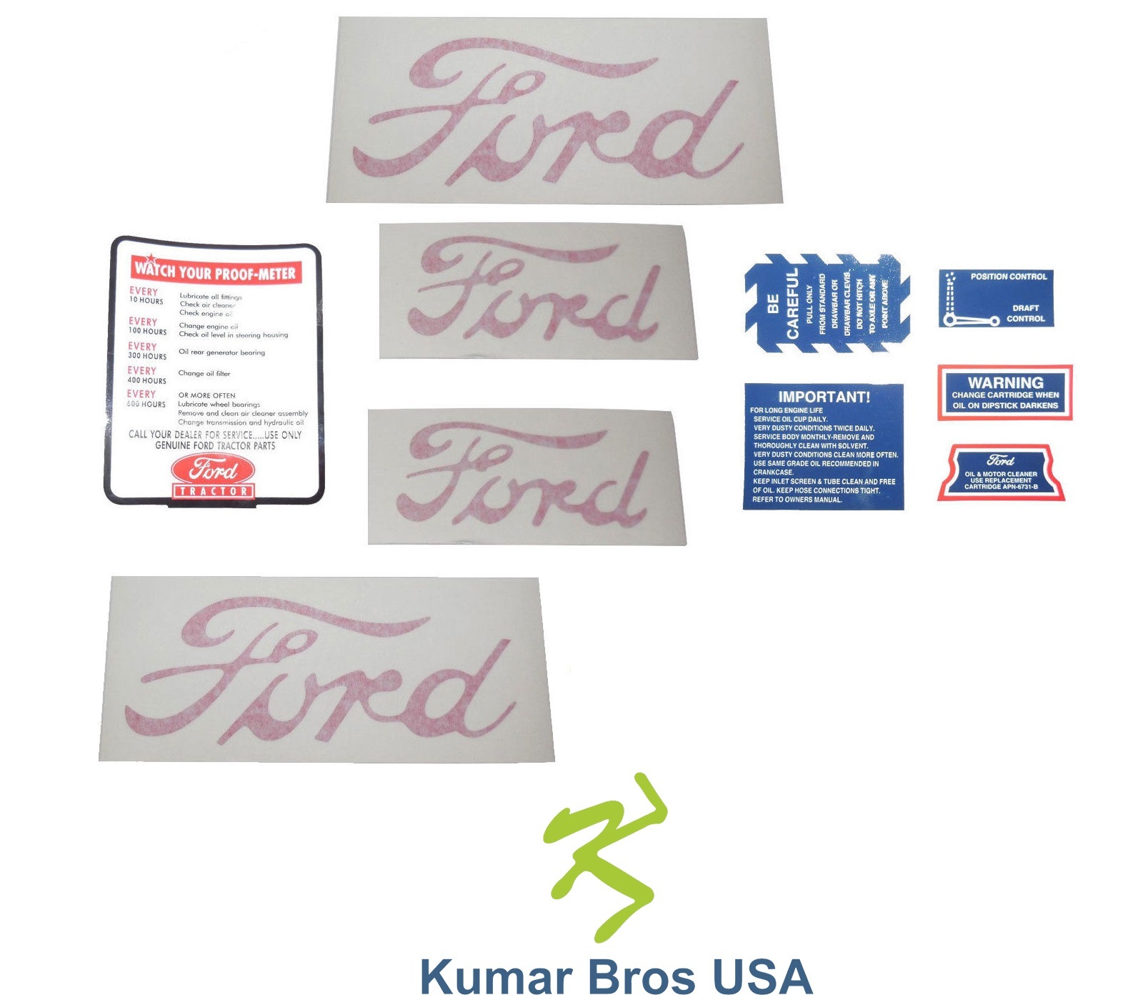 New Decal Set With Proof Meter FITS Ford 2N 8N 9N Tractor “8N5052” 
