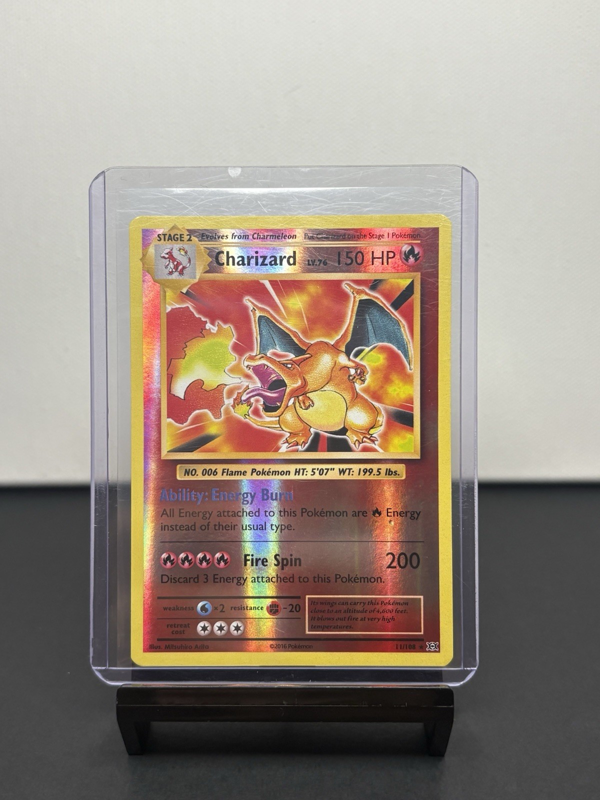 Pokémon XY Evolutions Charizard Reverse Holo #11/108 2016 Pokémon XY Evolutions Charizard Reverse Holo #11/108 2016