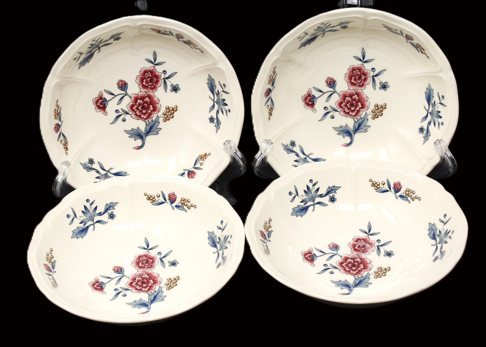 Wedgwood Williamsburg Potpourri Coupe Cereal Salad Bowls Set of 4 England 6.25\ Wedgwood Williamsburg Potpourri Coupe Cereal Salad Bowls Set of 4 England 6.25\