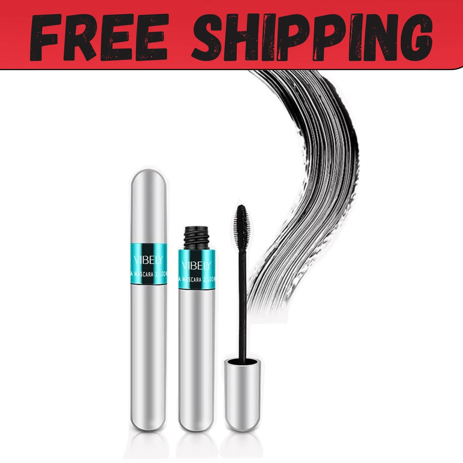 US 2 in 1 Mascara for VIBELY Mascara 5X Longer Waterproof Lash Cosmetics Mascara