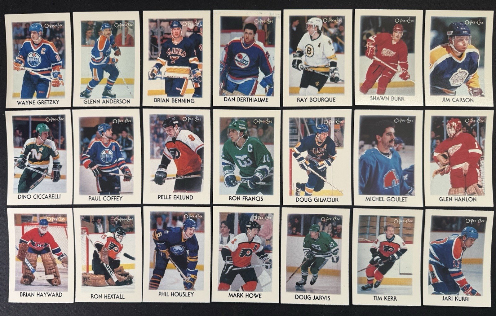 1987-88 O-Pee-Chee OPC Hockey Mini Set 42 Cards Gretzky Lemieux Roy Robitaille 1987-88 O-Pee-Chee OPC Hockey Mini Set 42 Cards Gretzky Lemieux Roy Robitaille