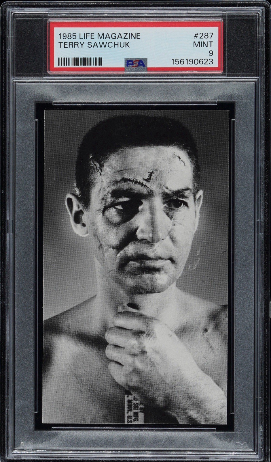 TERRY SAWCHUK PSA 9 No 10 Rarest MINT 1985 LIFE NHL HOF Exhibits Card Red Wings
