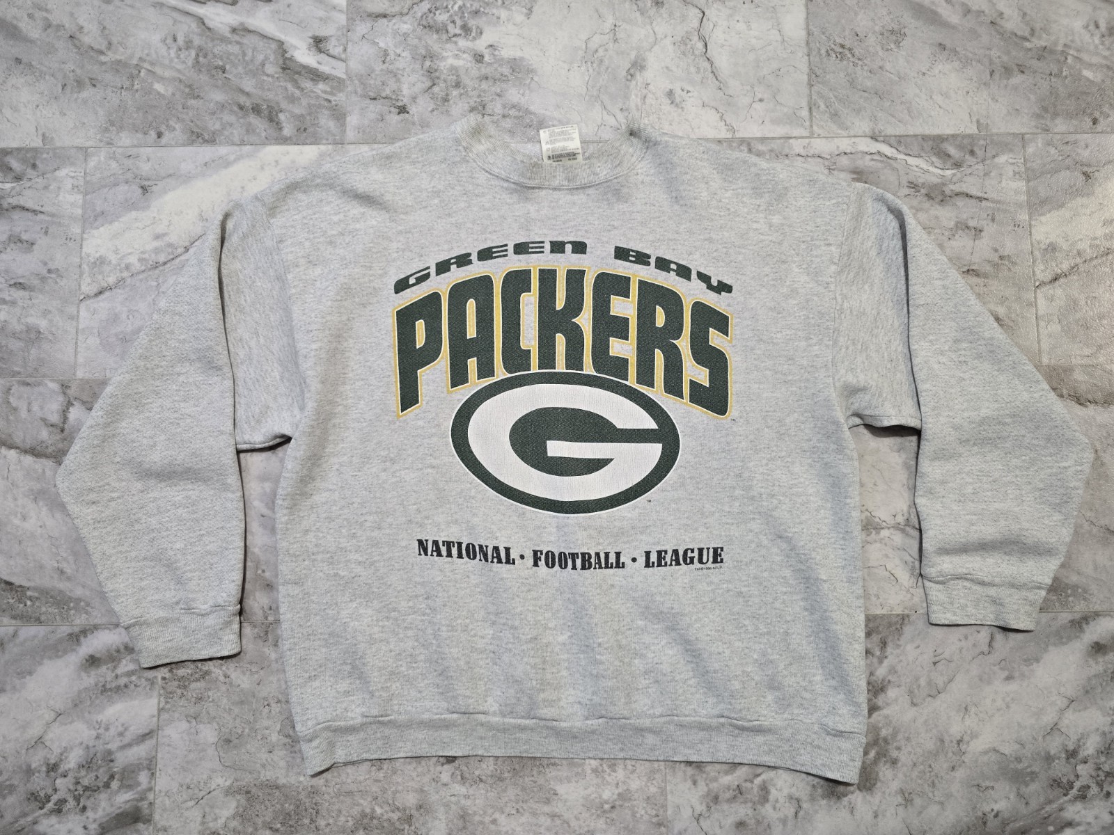 Vintage 1996 Green Bay Packers Tultex Crewneck Sweatshirt NFL Graphic Sz XL Gray