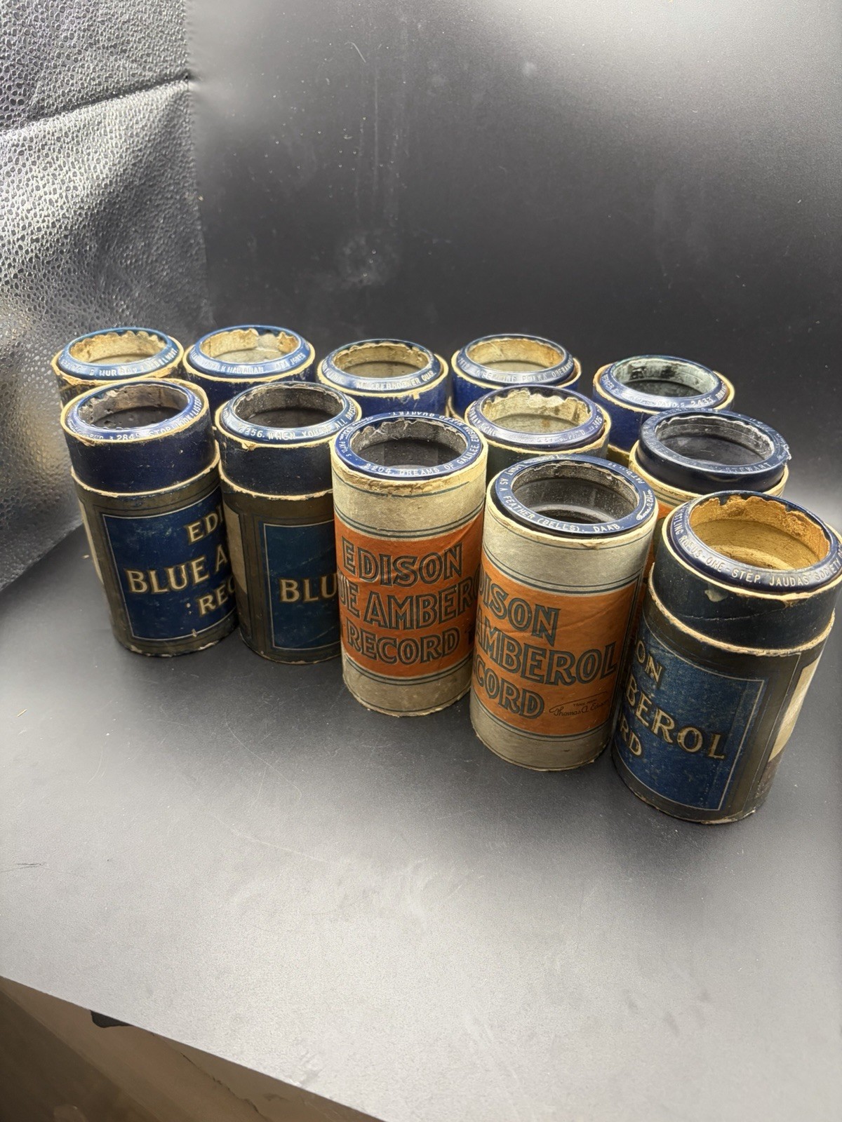 Antique Edison Blue Amberol Cylinder Records 1910s Phonograph Music Lot Of 12 Antique Edison Blue Amberol Cylinder Records 1910s Phonograph Music Lot Of 12
