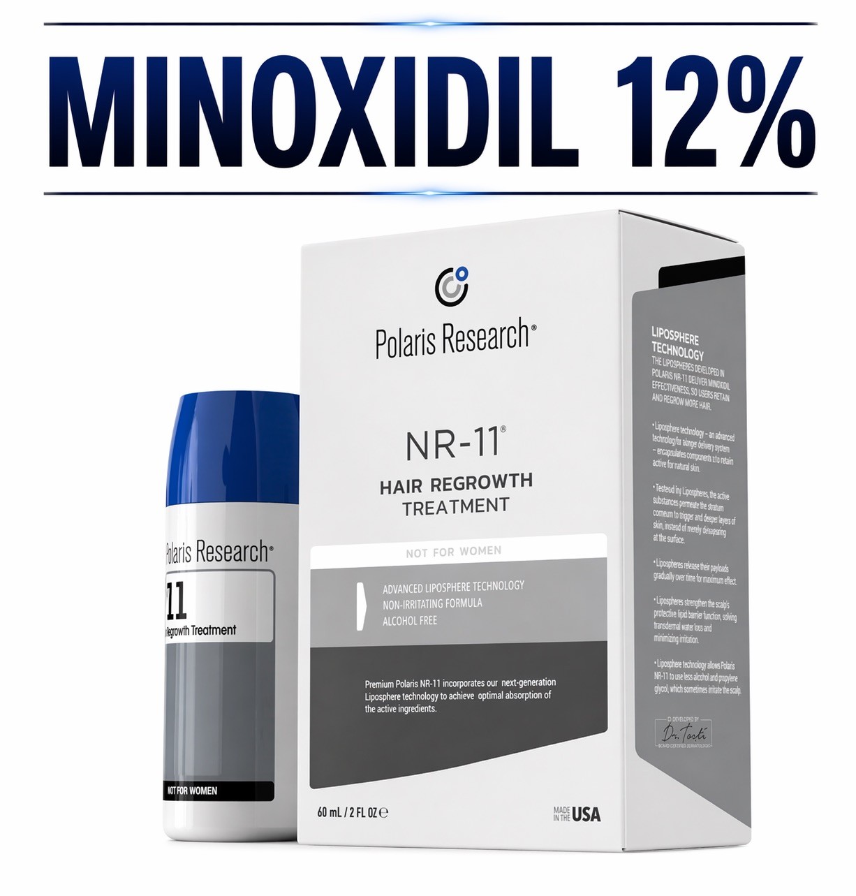 POLARIS RESEARCH NR11 SOLUTION HAIR LOSS ALOPECIA TREATMENT FOR MEN MINOXIDI 12% POLARIS RESEARCH NR11 SOLUTION HAIR LOSS ALOPECIA TREATMENT FOR MEN MINOXIDI 12%