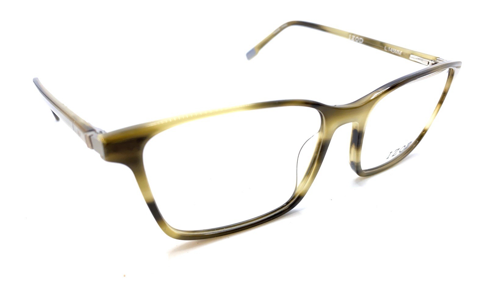 Izod NEW IZ 2092 Khaki Brown Horn Rectangle Eyeglasses Frames 54-17 145 Unisex Izod NEW IZ 2092 Khaki Brown Horn Rectangle Eyeglasses Frames 54-17 145 Unisex
