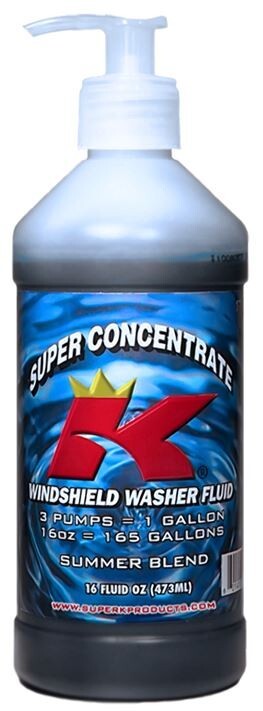 Windshield washer fluid concentrate Super K Makes 165 gallons Windshield washer fluid concentrate Super K Makes 165 gallons