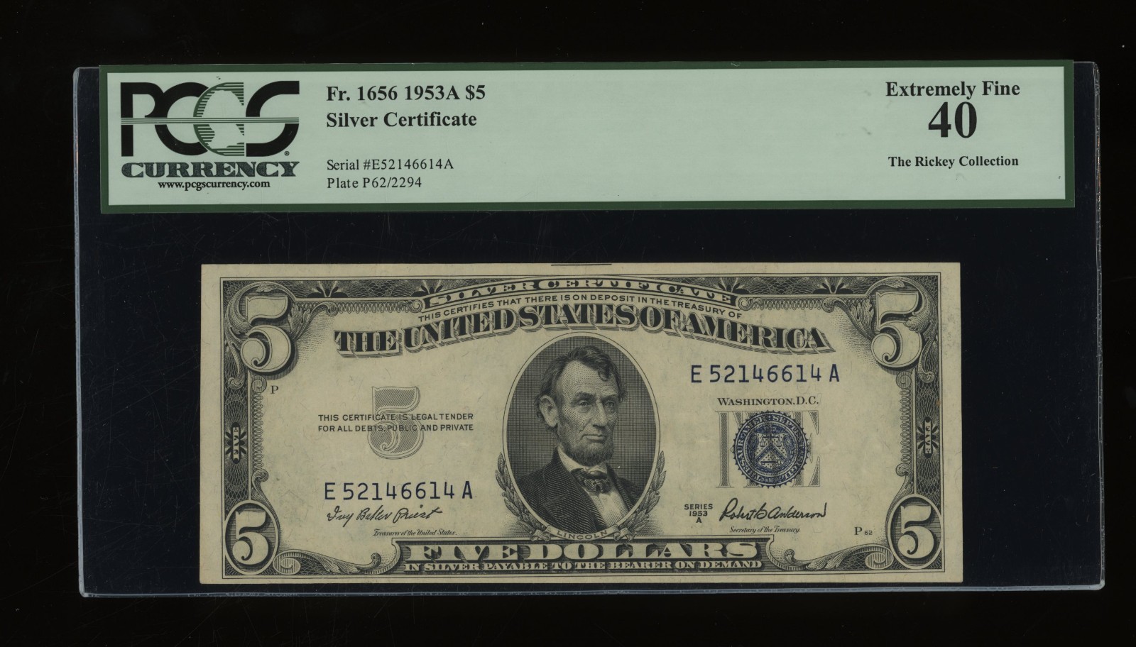 DBR 1953-A $5 Silver lot of 22 x Fr. 1656 Mixed 35/40 grades DBR 1953-A $5 Silver lot of 22 x Fr. 1656 Mixed 35/40 grades