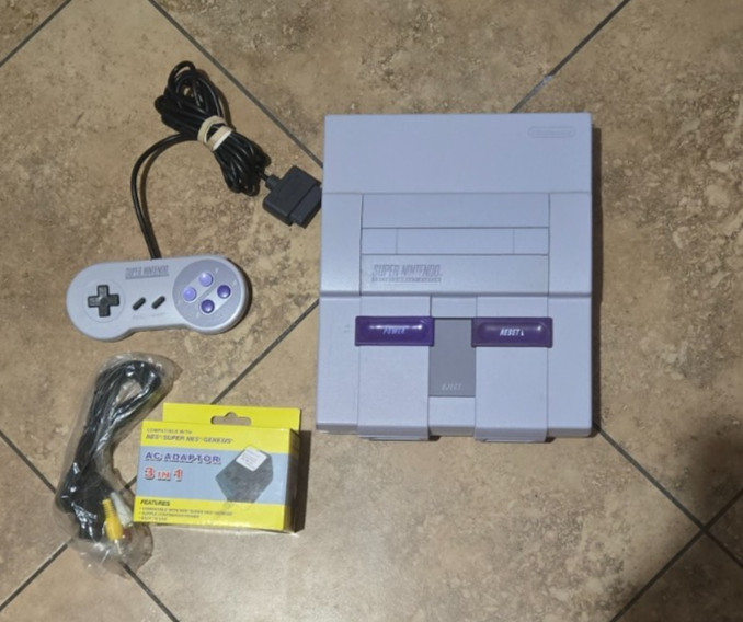 Super Nintendo Bundle SNES Restored Recapped {Controller and Cables} Super Nintendo Bundle SNES Restored Recapped {Controller and Cables}