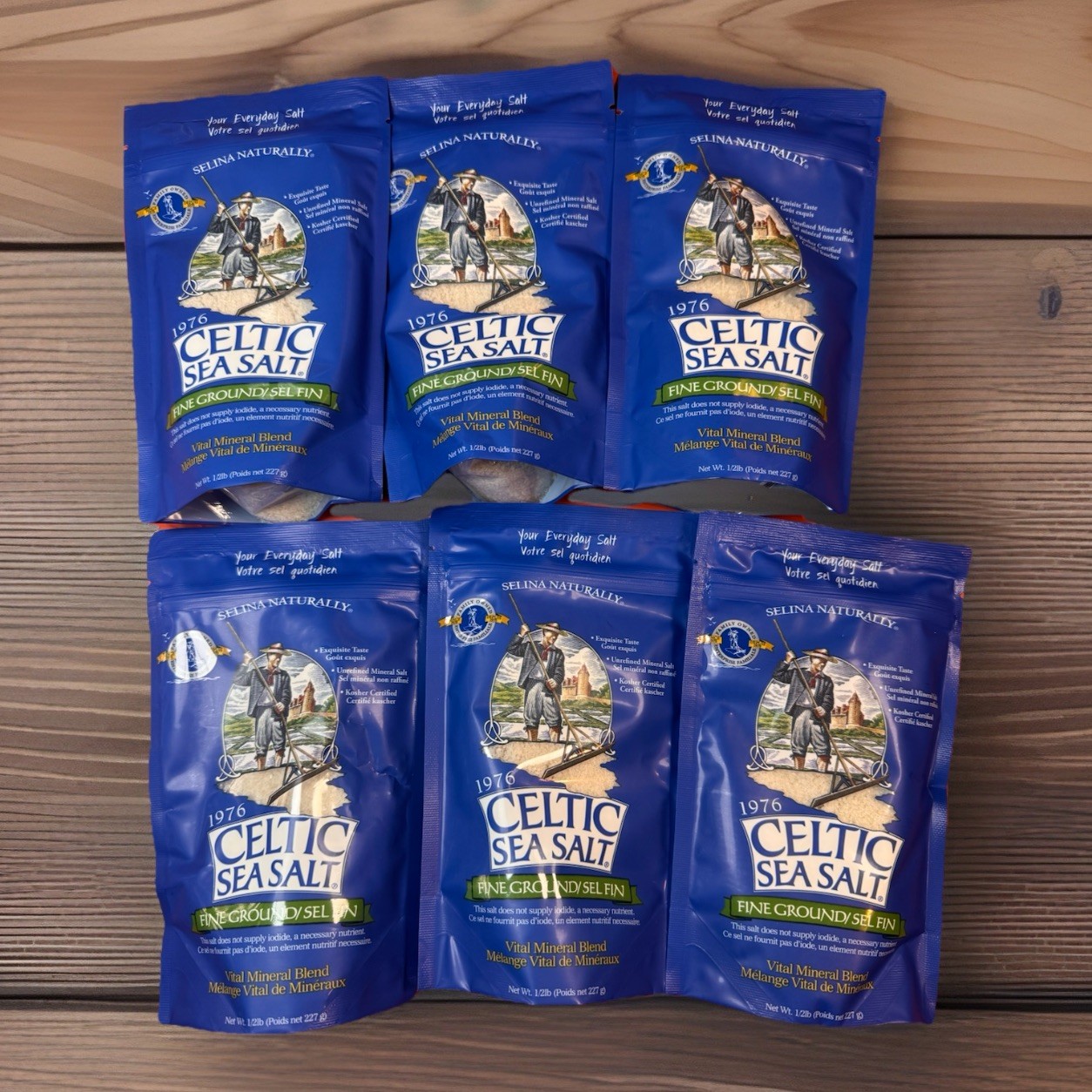 Selina Naturally Celtic Sea Salt FINE GROUND 3LB BULK PACK