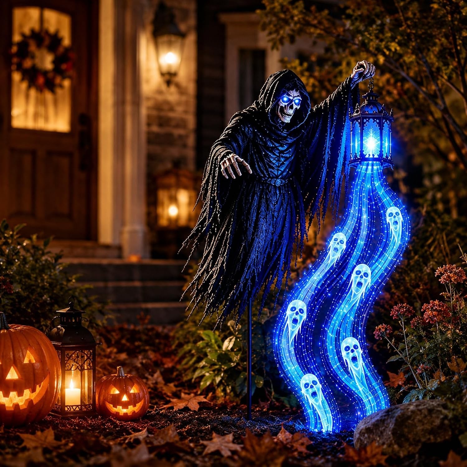 Halloween Grim Reaper Animated Garden Light, Solar Outdoor Decorations Halloween Grim Reaper Animated Garden Light, Solar Outdoor Decorations