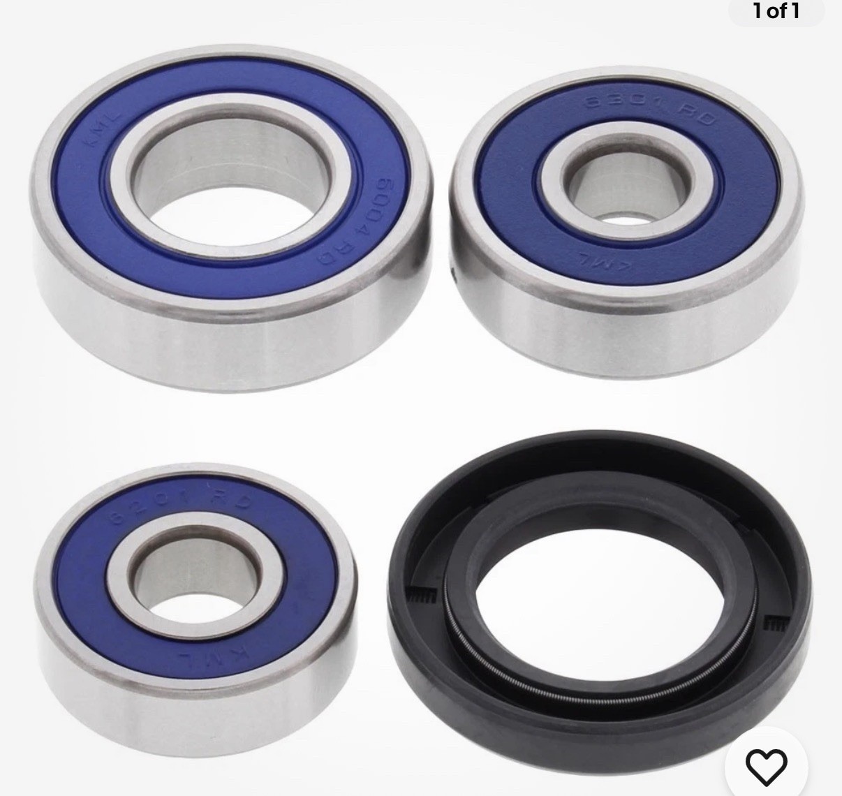 All Balls Wheel Bearing And Seal Kit Rear 25-1400