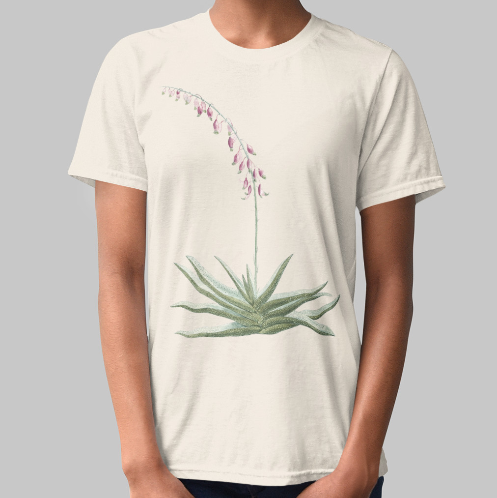 Carinated Gasteria Vintage Floral Print Short Sleeve Graphic Tee T-shirt S-XXL