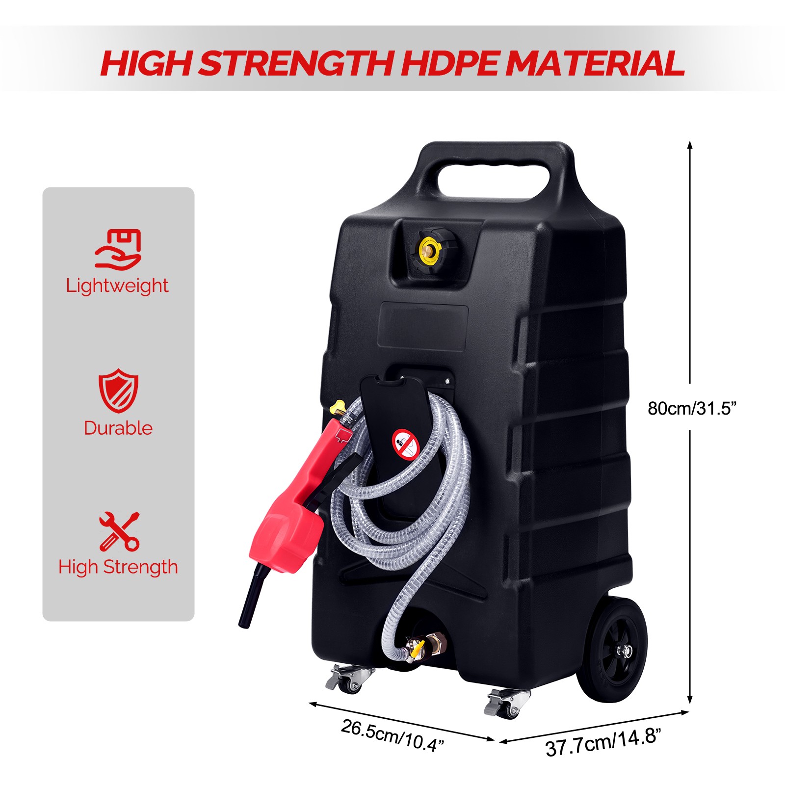15 Gal Fuel Caddy Portable Gas Fuel Tank,Gas Can w/Manual Transfer Nozzle Black 15 Gal Fuel Caddy Portable Gas Fuel Tank,Gas Can w/Manual Transfer Nozzle Black