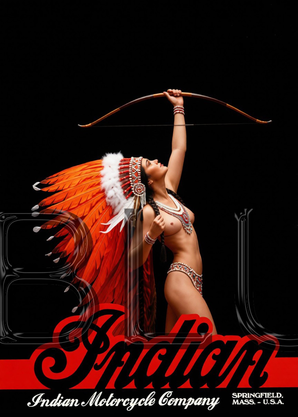 Indian Motorcycles Poster Ad 13 x 19