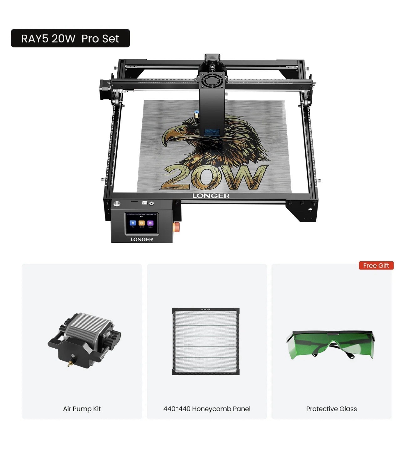Longer RAY5 20W Laser Engraver Machine With Air Assist Longer RAY5 20W Laser Engraver Machine With Air Assist