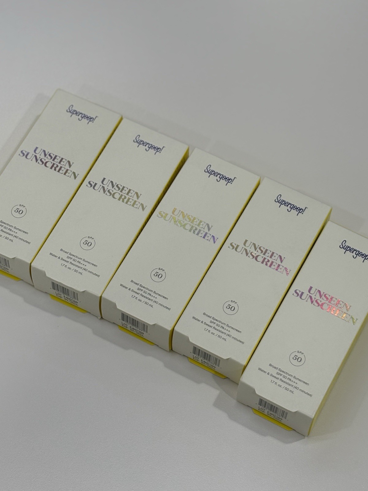 Lot 5 Supergoop Unseen Sunscreen SPF 50 1.7oz /50ML ~ New In Box ~ Exp 2027 Lot 5 Supergoop Unseen Sunscreen SPF 50 1.7oz /50ML ~ New In Box ~ Exp 2027