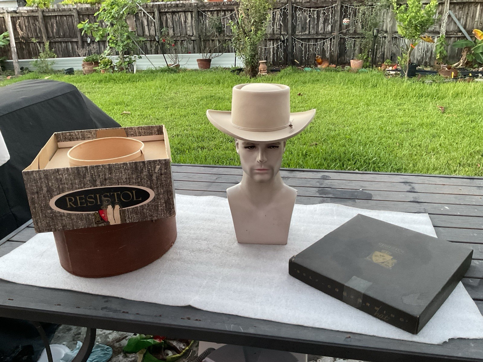 Vintage NEW Resistol 70s-80s Resistol 3X Beaver Gambler Rolled Brim Sz 7