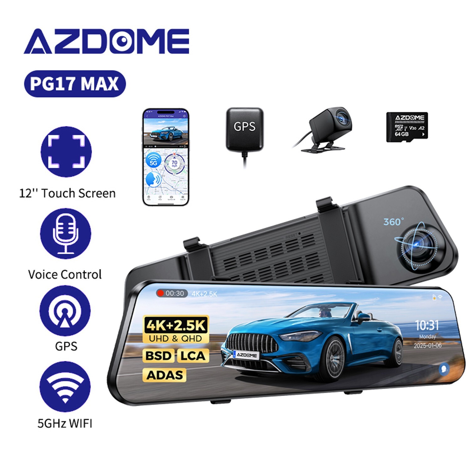 AZDOME 2CH 12\
