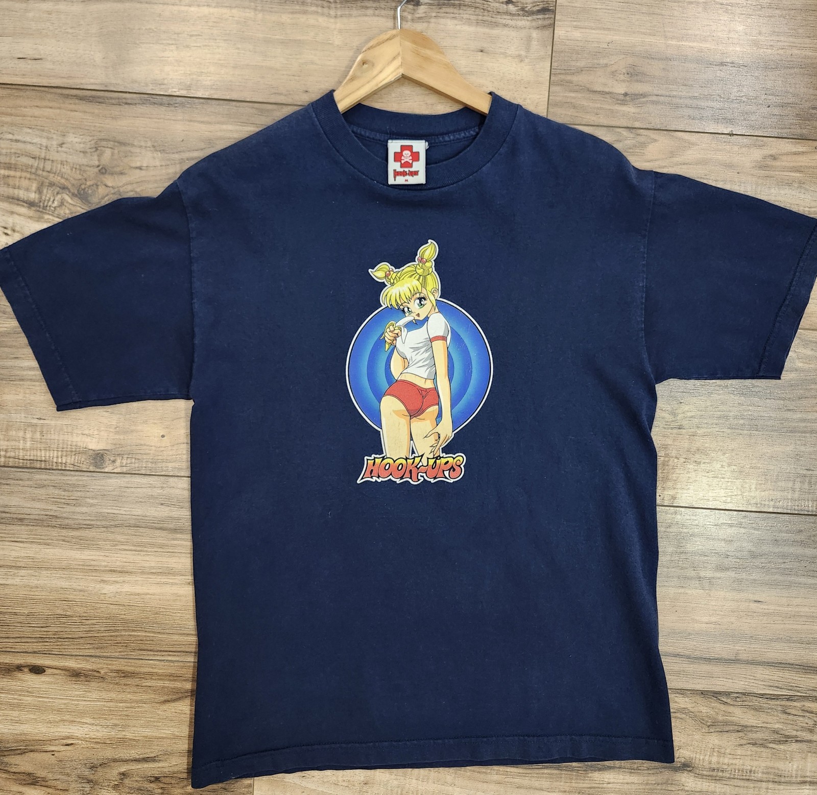 Vtg Hook Ups Skateboard T Shirt Chiquita Banana Girl Sz M Jeremy Klein AUTHENTIC Vtg Hook Ups Skateboard T Shirt Chiquita Banana Girl Sz M Jeremy Klein AUTHENTIC