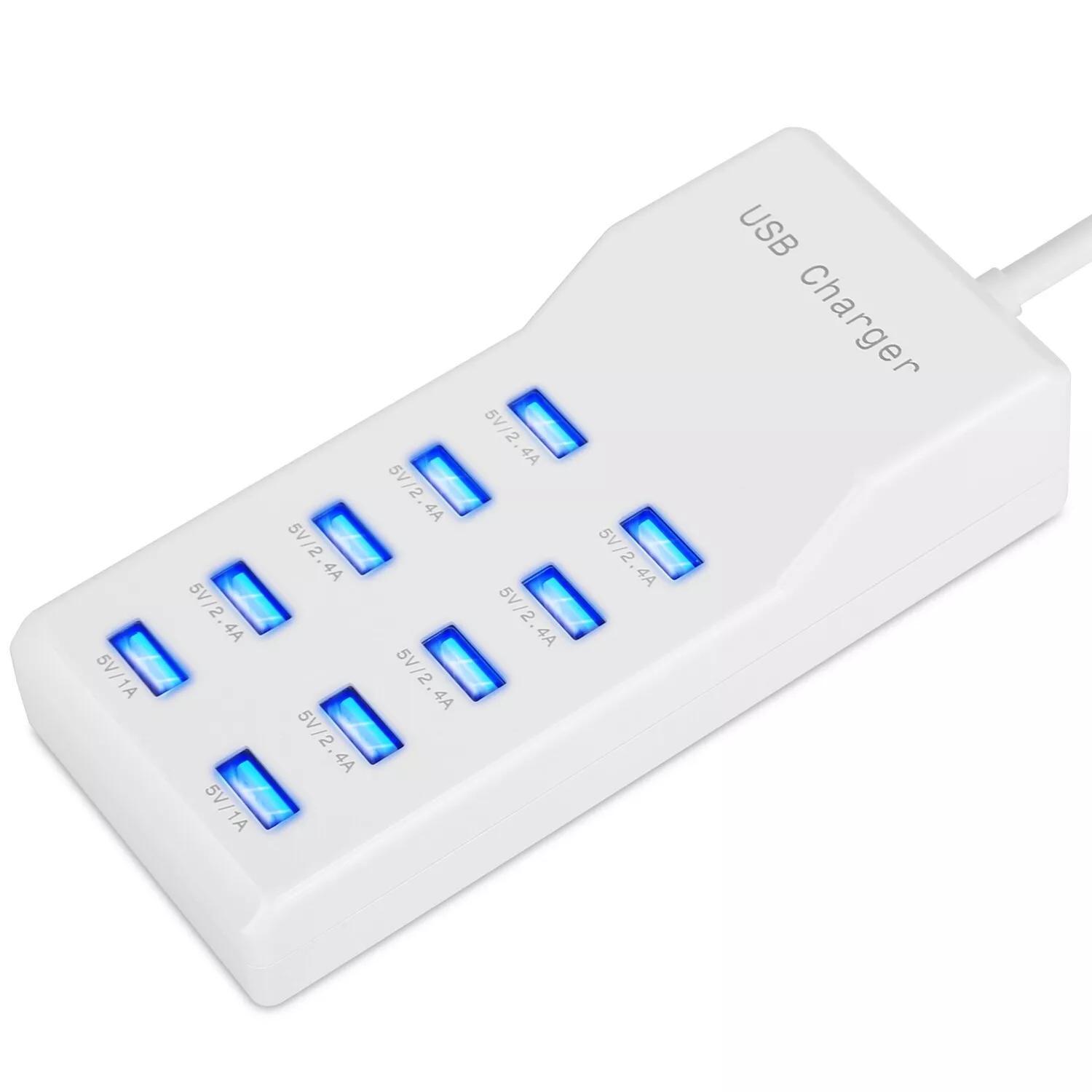 10-Port USB Charger Station 50W/10A Multiple USB Charging Station