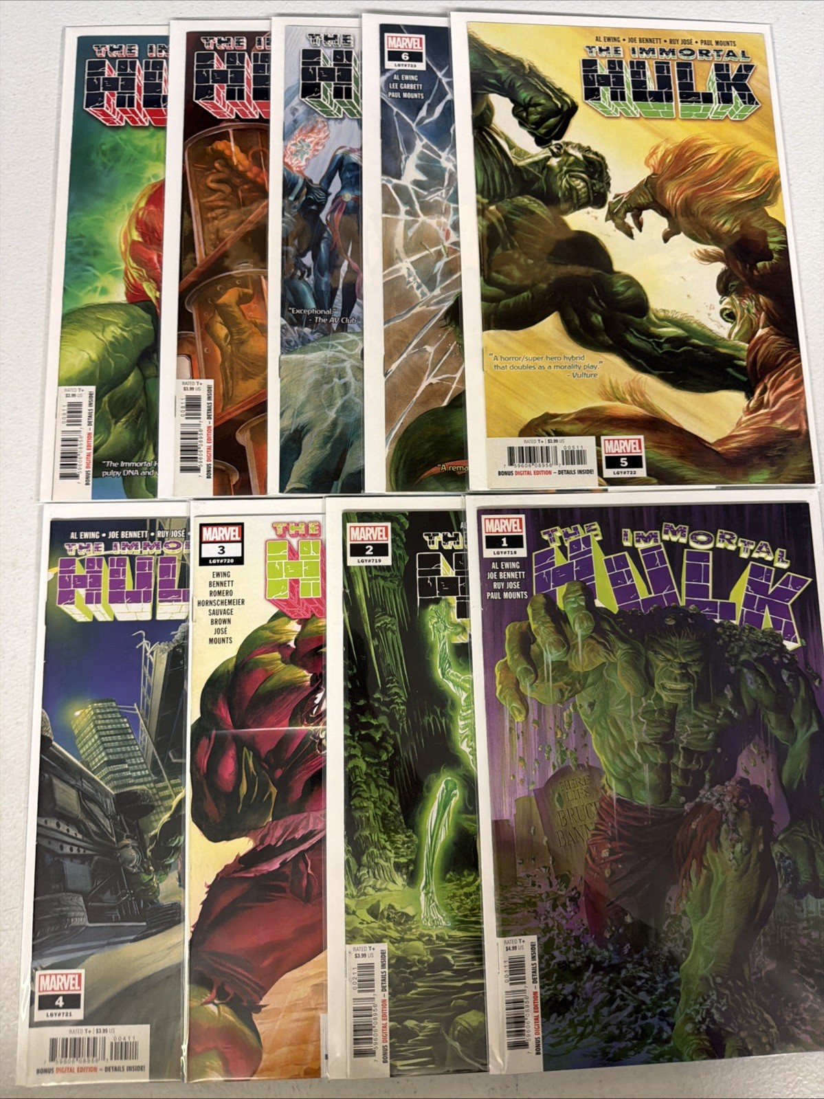 The Immortal Hulk #1 2 3 4 5 6 7 8 9 2018 Marvel Comics Lot Run Set NM- *U6