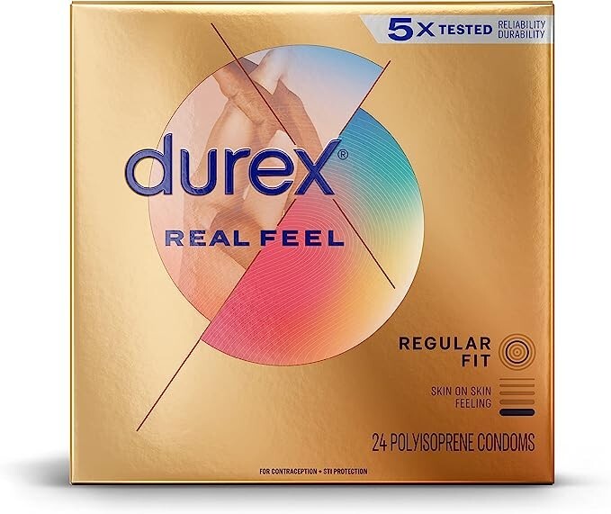 Durex Avanti Bare Real Feel Non-Latex Condoms + Brass Pocket Case