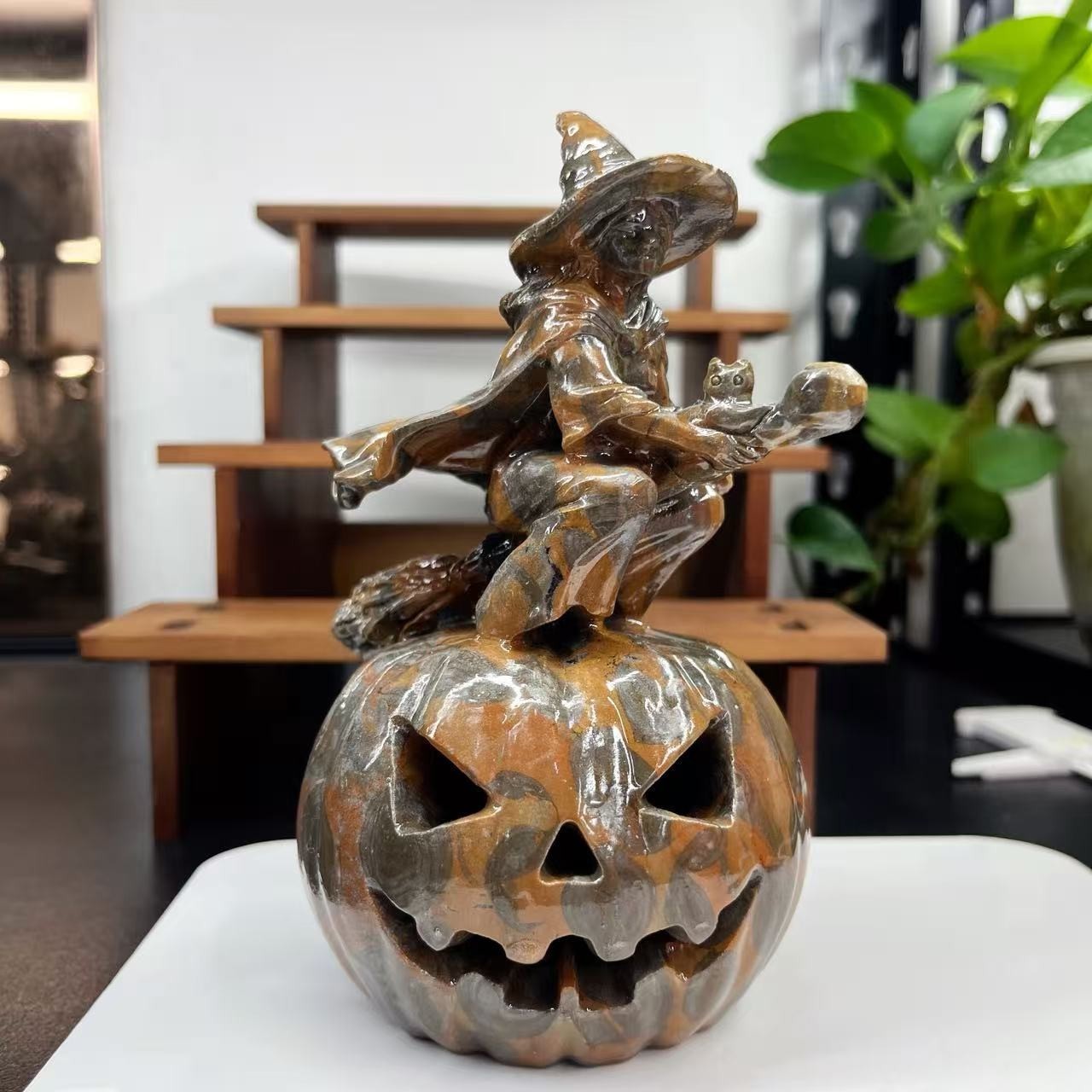 1pc Natural Quartz Carved Pumpkin Witch skull Reiki Crystal Healing Decor 1pc Natural Quartz Carved Pumpkin Witch skull Reiki Crystal Healing Decor