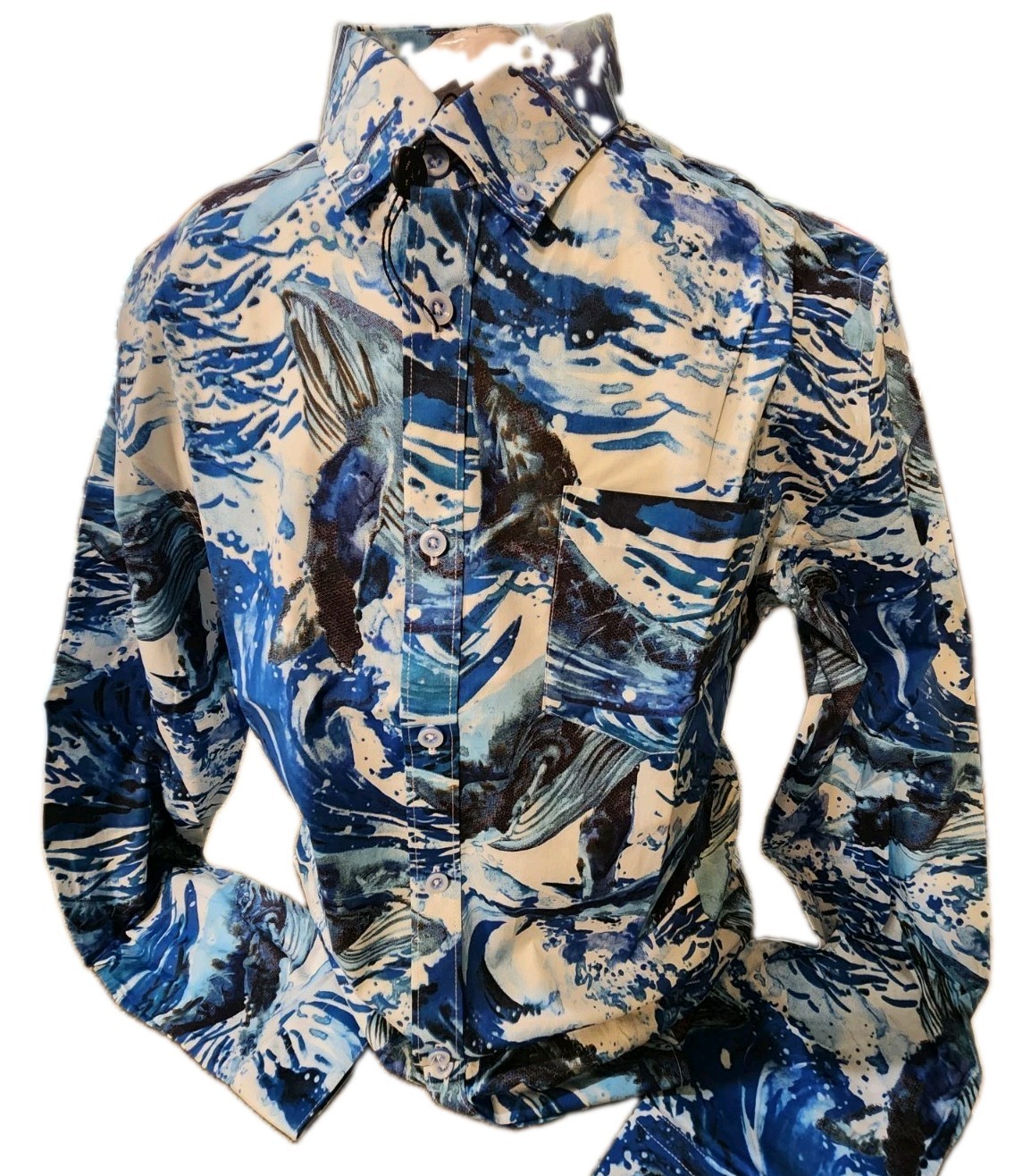 NEW Paisley & Gray Men\'s Long Sleeve Slim Fit Abstract Dress Shirt Size XL
