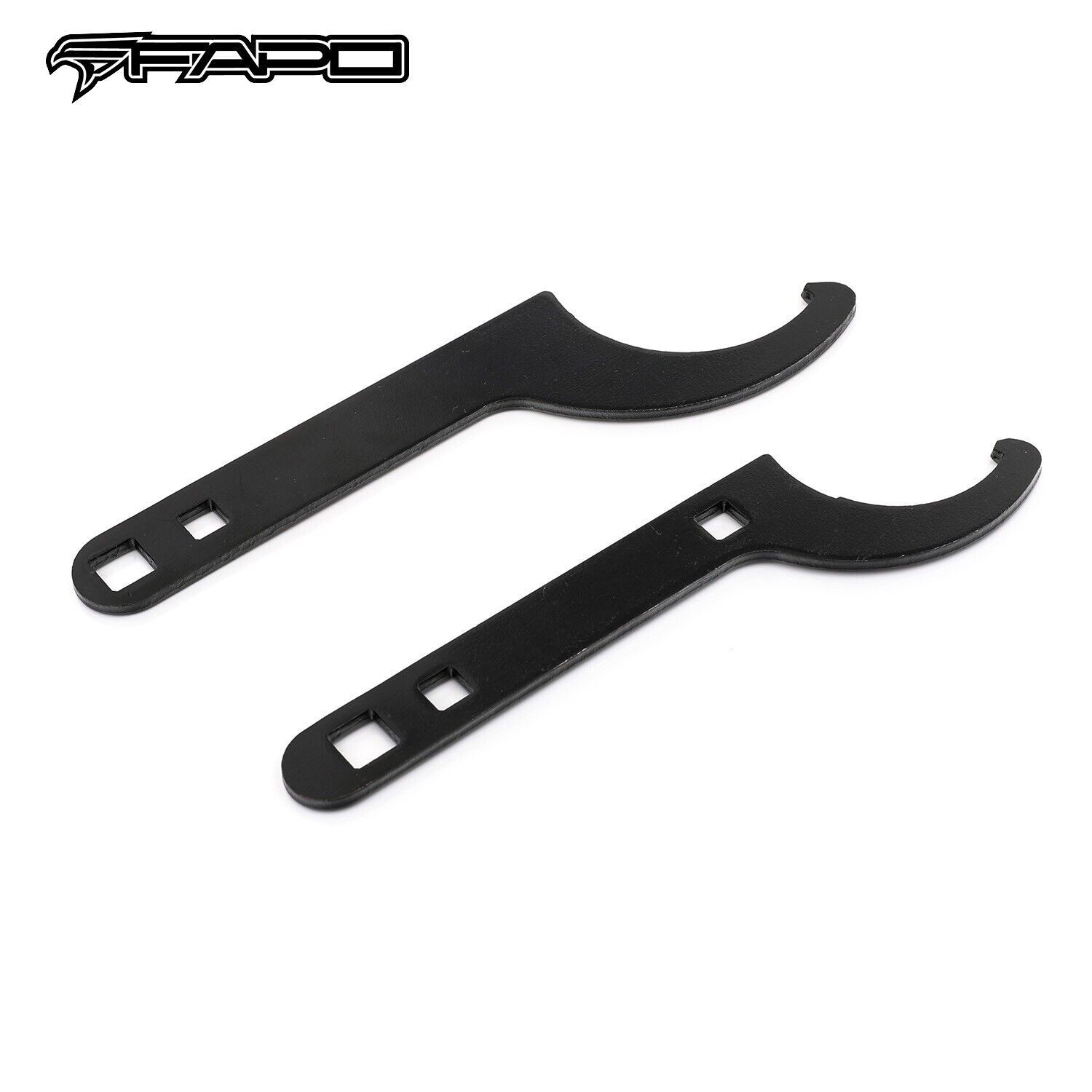 FAPO Universal Coilover Wrench Spanner Adjustment tool 2 PCS Black Aftermarket FAPO Universal Coilover Wrench Spanner Adjustment tool 2 PCS Black Aftermarket