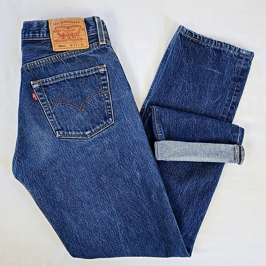 VTG 2001 Levi\'s 501xx Jeans STF Mens 33x36 (31x33) Made in USA Y2K 501 0000