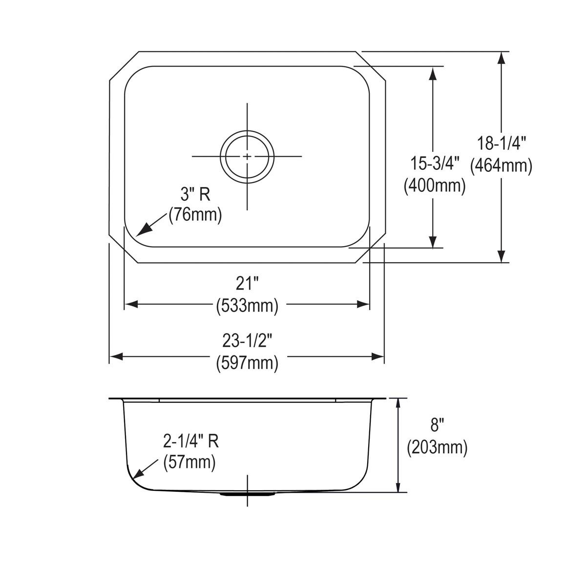 Elkay DCFU2115 Stainless Steel Single Bowl Undermount Sink Soft Satin Elkay DCFU2115 Stainless Steel Single Bowl Undermount Sink Soft Satin