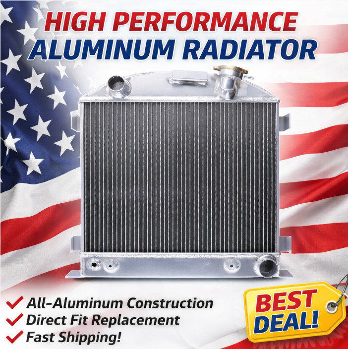 CHOPPED ALUMINUM RADIATOR FOR 1930-31 FORD MODEL A LOW BOY V8