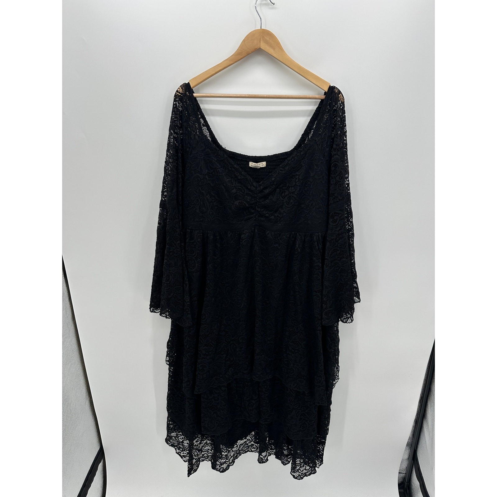 Festi Womens Black Lace Midi Dress Size 2X Dairy Fairy Whimsigoth Witchy Gypsy Festi Womens Black Lace Midi Dress Size 2X Dairy Fairy Whimsigoth Witchy Gypsy