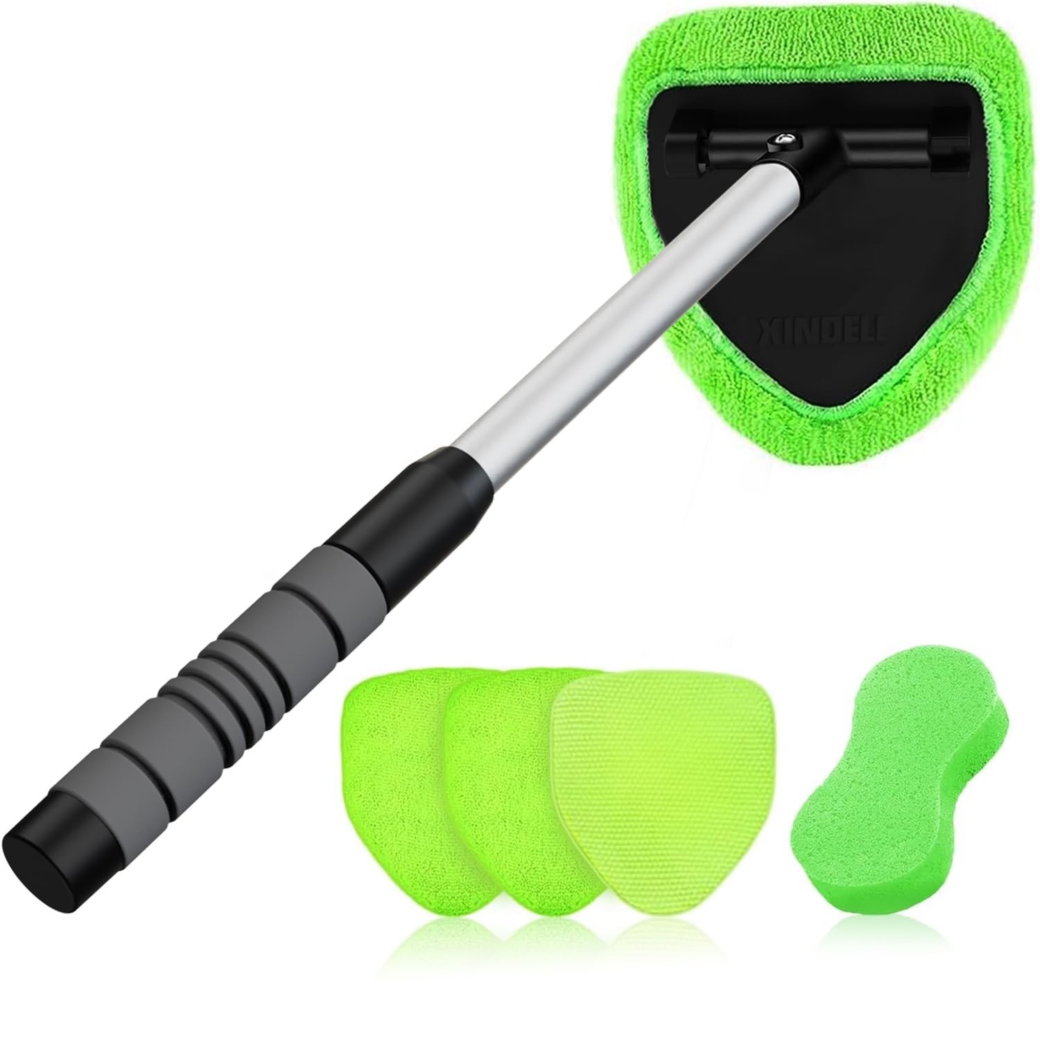 Windshield Cleaning Tool,Car Window Glass Wiper Cleaner,4/8XBrush Pad Extendable