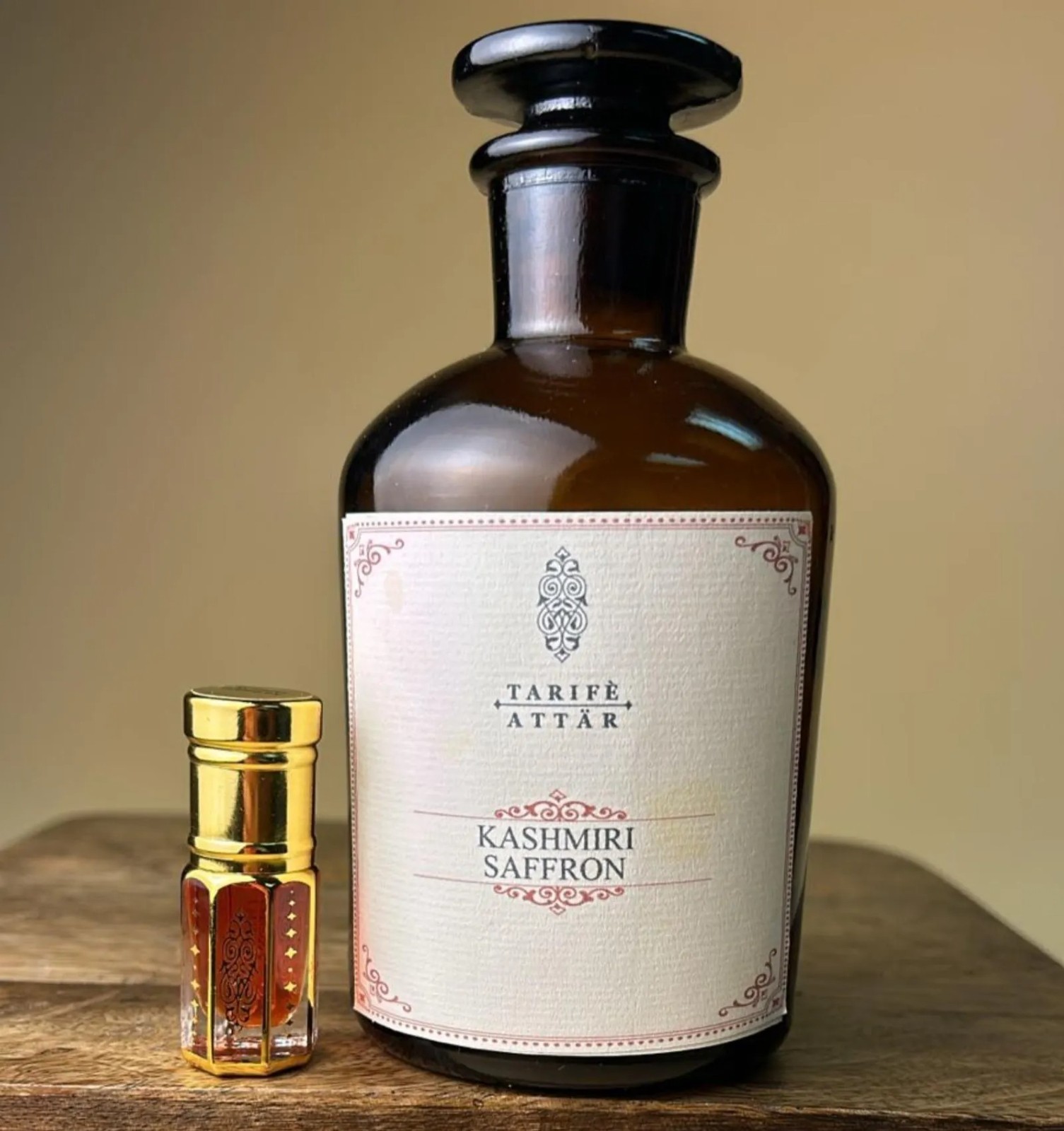 KASHMIRI SAFFRON Attar Oil 20ml Pure Saffron Sandalwood Perfume Alcohol Free