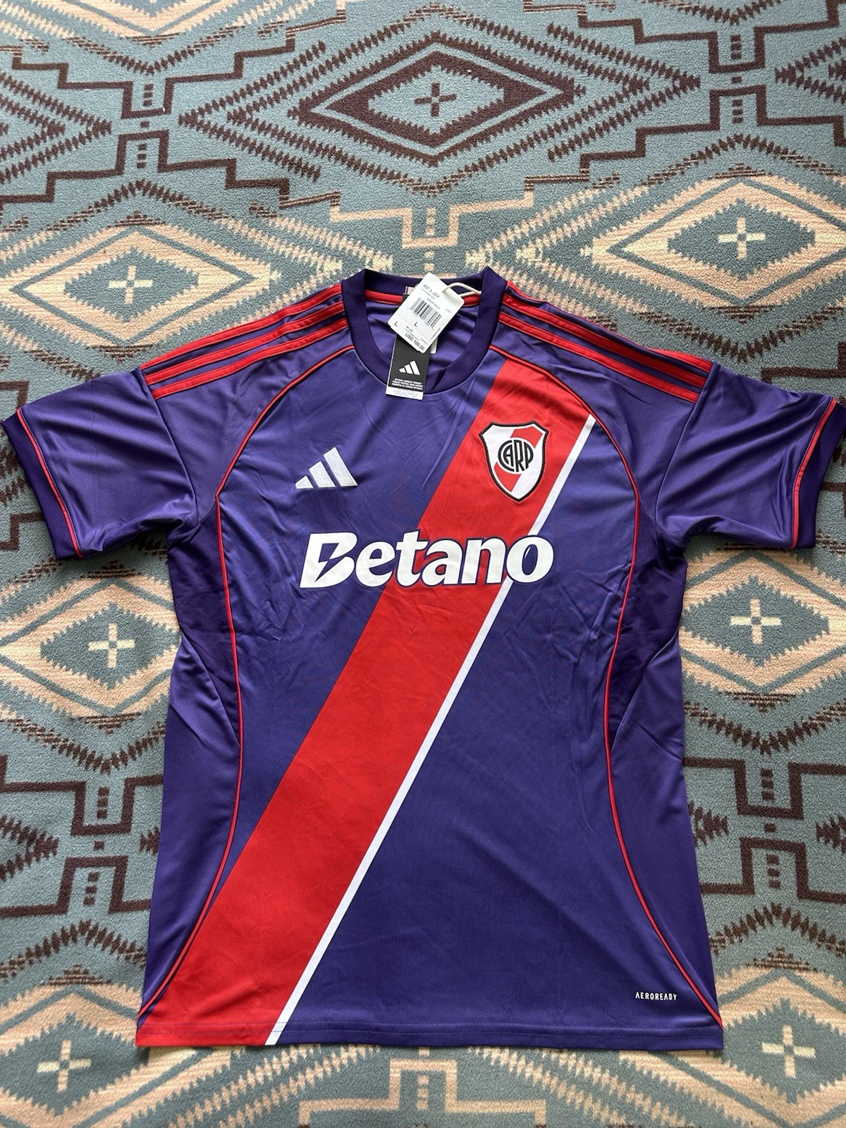 Adidas Official River Plate 2026 Argentina JJ4331 Purple Jersey Men’s Sz: L Adidas Official River Plate 2026 Argentina JJ4331 Purple Jersey Men’s Sz: L
