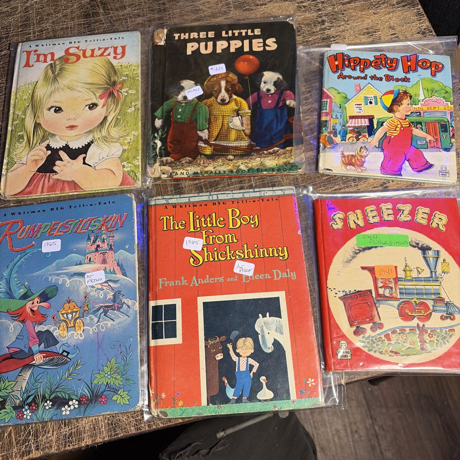 Vintage Lot Of  6 Children’s Books Whitman Tell A Tale /McNally Sold As-is