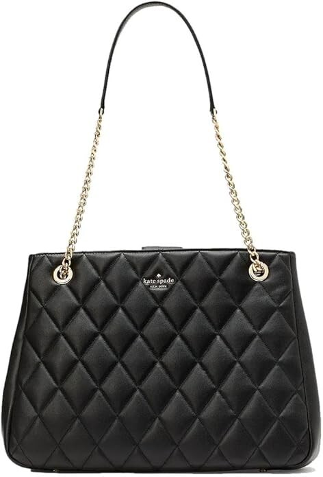 Authentic New Kate Spade NY Carey Large Black Quilted Leather Tote Bag Purse Authentic New Kate Spade NY Carey Large Black Quilted Leather Tote Bag Purse