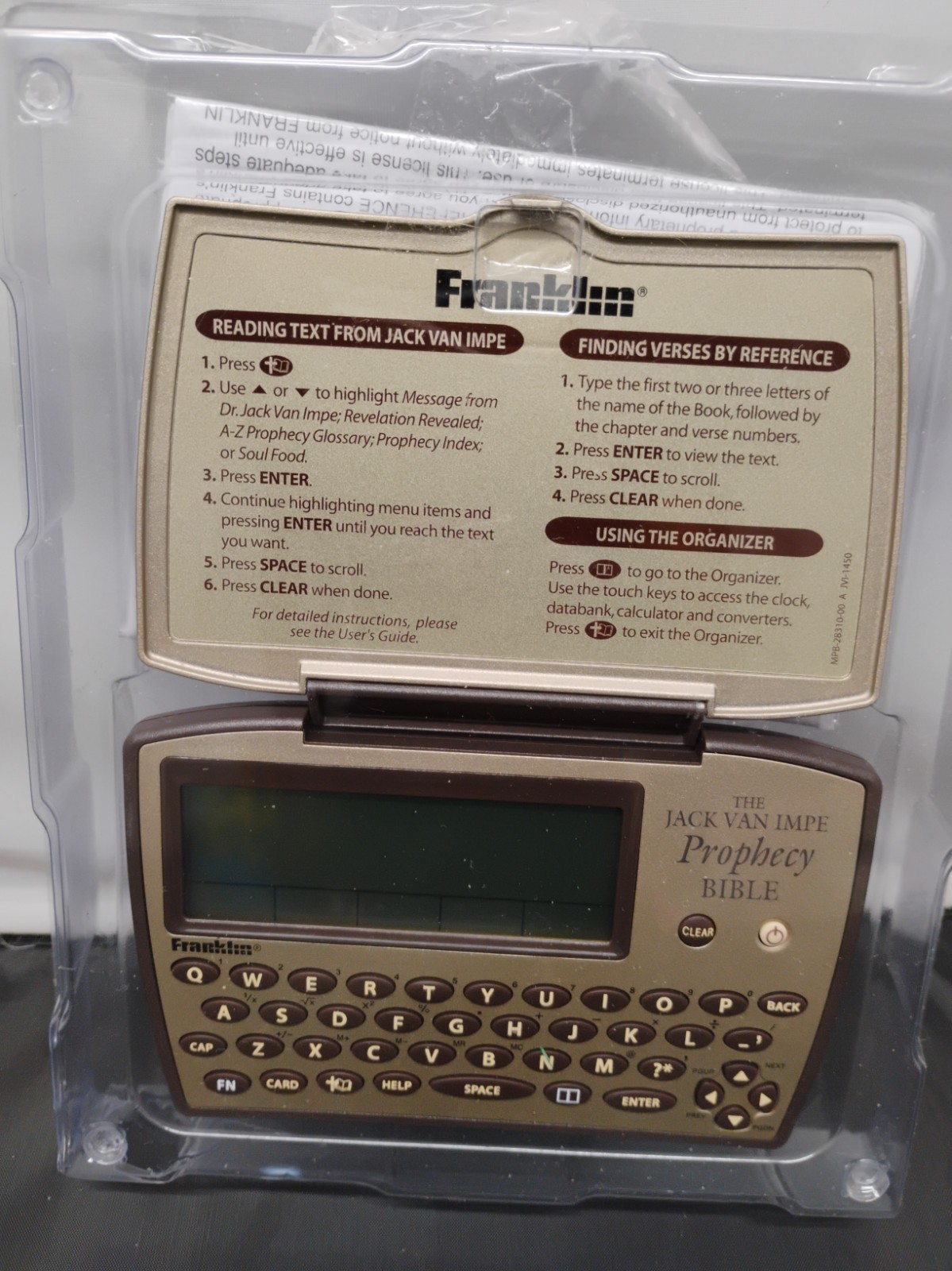 FRANKLIN Jack Van Impe PROPHECY BIBLE (JVI-1450) Electronic Handheld SEALED 