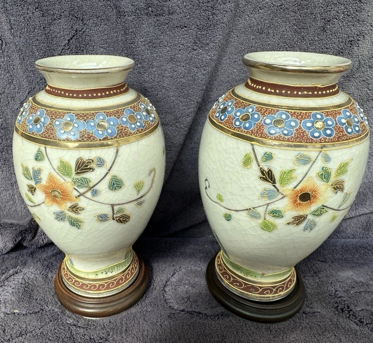 Japanese Vases Handpainted Kyoto Kusube Porcelain Vase Japanese Vases Handpainted Kyoto Kusube Porcelain Vase
